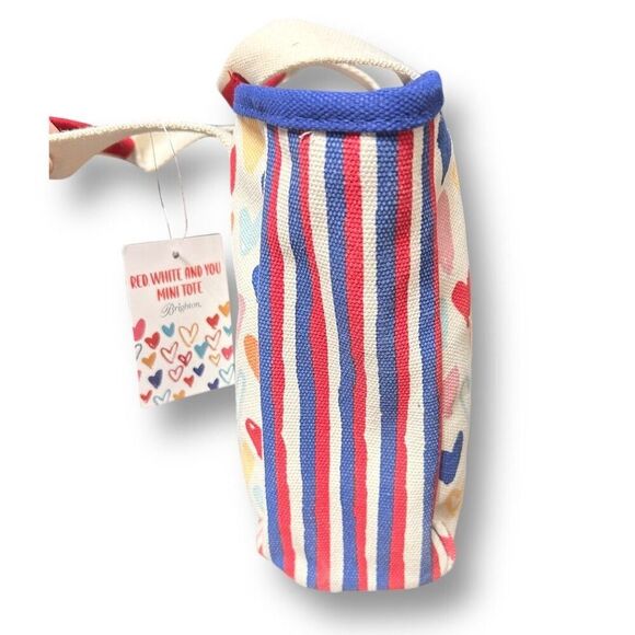 Brighton Mini Tote Canvas Hearts Satchel Crossbody Strap “LOVE” NWT - Picture 9 of 14